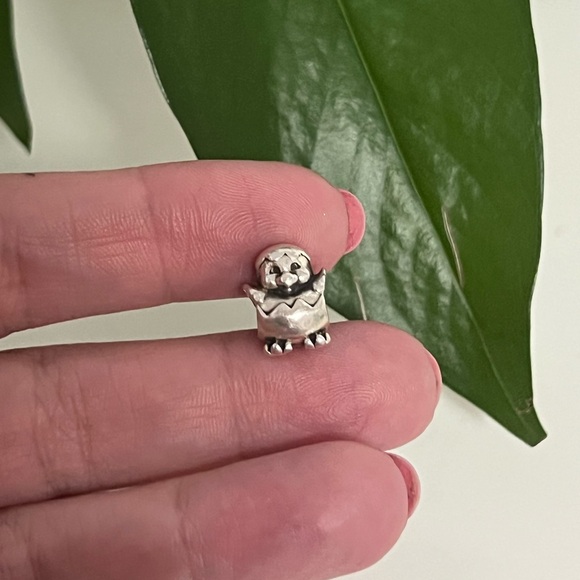 Rare Vintage Pandora Spring Chicken Easter Egg Hatching Charm 🐣 - Picture 5 of 11